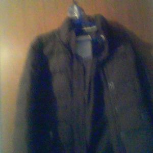 hollister winter coat brown size medium